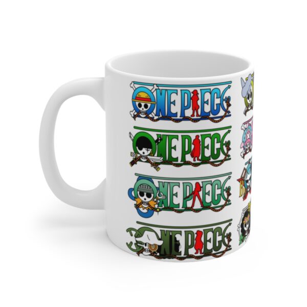 One Piece Figures Mug – White Ceramic Mug Cup 11 oz Gift for Comic Fans - Image 2