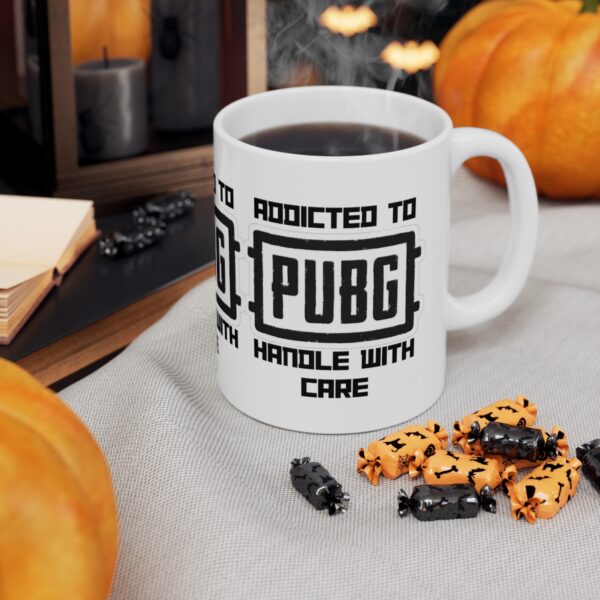 PUBG Mobile Game Mug - Addicted to PUBG – White Ceramic Mug Cup 11 oz Gift - Image 6