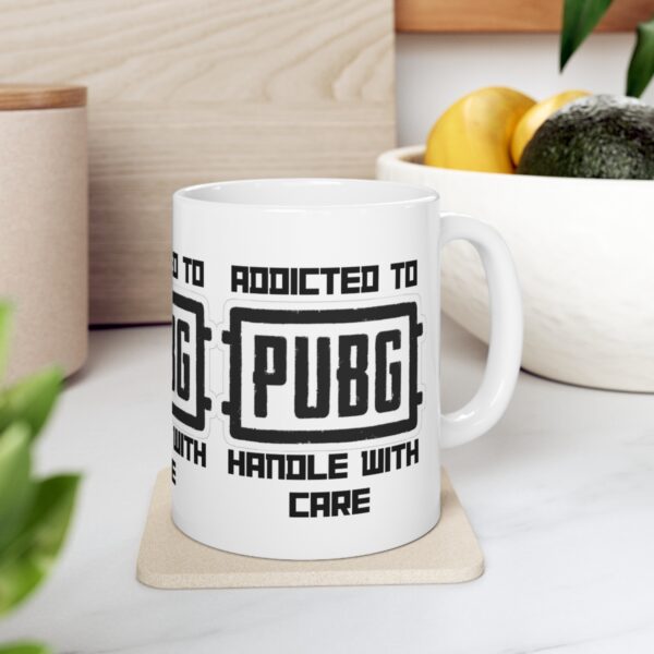 PUBG Mobile Game Mug - Addicted to PUBG – White Ceramic Mug Cup 11 oz Gift - Image 7