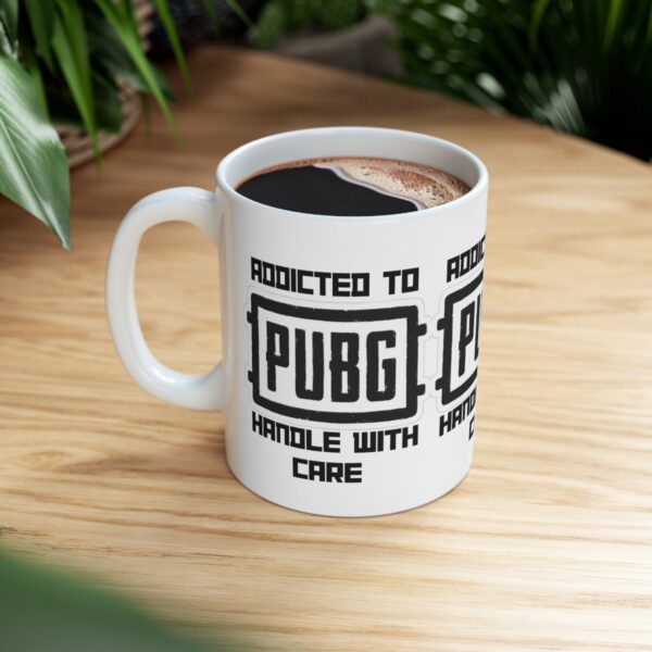 PUBG Mobile Game Mug - Addicted to PUBG – White Ceramic Mug Cup 11 oz Gift - Image 8