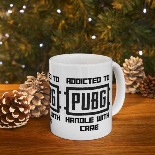 PUBG Mobile Game Mug - Addicted to PUBG – White Ceramic Mug Cup 11 oz Gift - Image 9