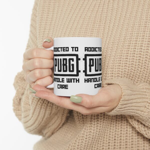 PUBG Mobile Game Mug - Addicted to PUBG – White Ceramic Mug Cup 11 oz Gift - Image 10