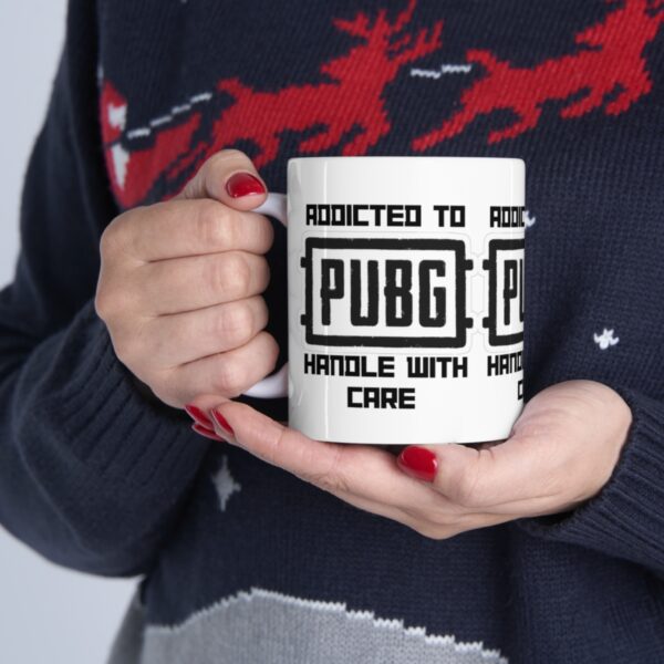 PUBG Mobile Game Mug - Addicted to PUBG – White Ceramic Mug Cup 11 oz Gift - Image 11