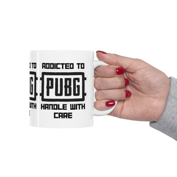 PUBG Mobile Game Mug - Addicted to PUBG – White Ceramic Mug Cup 11 oz Gift - Image 12