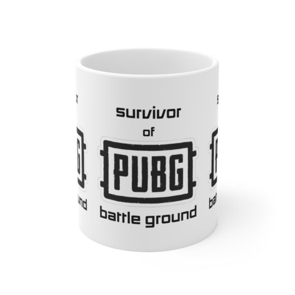 PUBG Mobile Game Mug - Survivor of PUBG – White Ceramic Mug Cup 11 oz Gift - Image 2