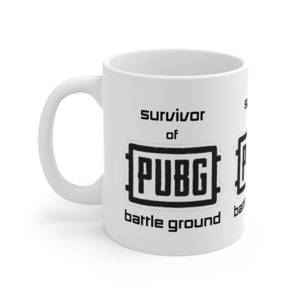 PUBG Mobile Game Mug - Survivor of PUBG – White Ceramic Mug Cup 11 oz Gift - Image 3