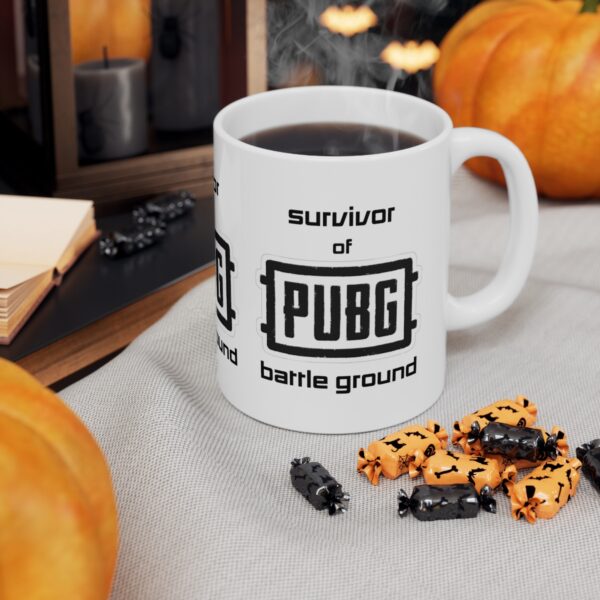 PUBG Mobile Game Mug - Survivor of PUBG – White Ceramic Mug Cup 11 oz Gift - Image 6