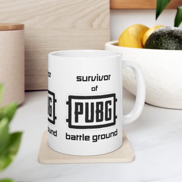 PUBG Mobile Game Mug - Survivor of PUBG – White Ceramic Mug Cup 11 oz Gift - Image 7