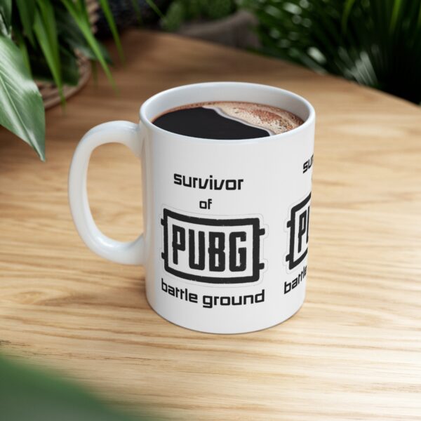 PUBG Mobile Game Mug - Survivor of PUBG – White Ceramic Mug Cup 11 oz Gift - Image 8