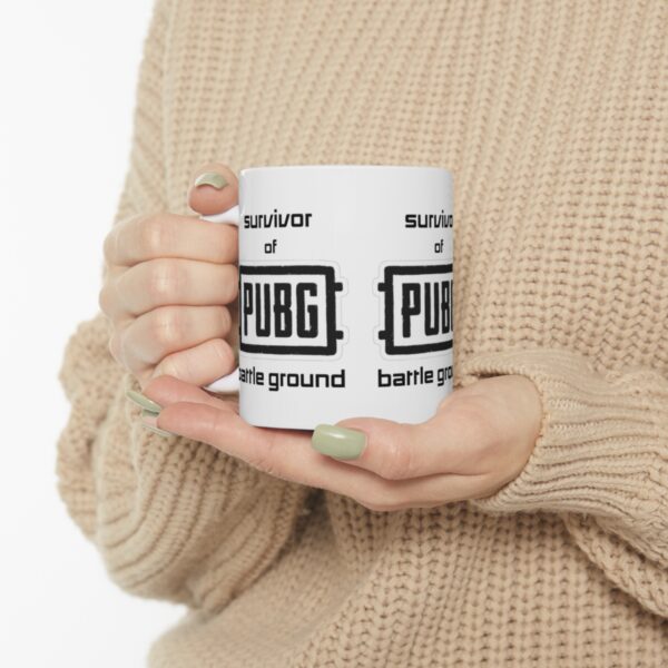 PUBG Mobile Game Mug - Survivor of PUBG – White Ceramic Mug Cup 11 oz Gift - Image 10