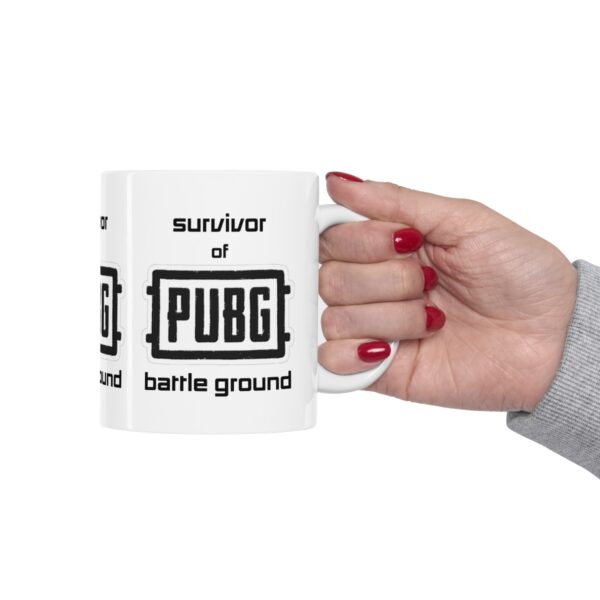 PUBG Mobile Game Mug - Survivor of PUBG – White Ceramic Mug Cup 11 oz Gift - Image 12