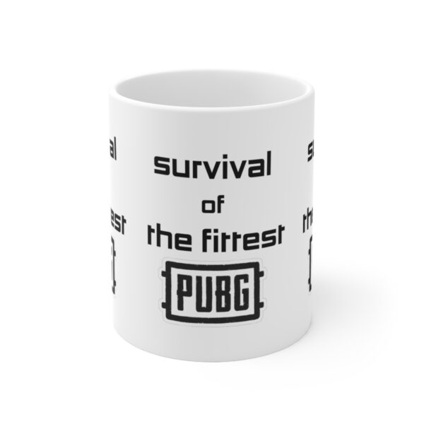 PUBG Mobile Game Mug - Survival of the Fittest – White Ceramic Mug Cup 11 oz Gift - Image 2