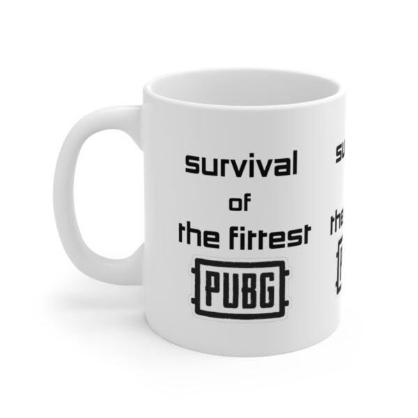 PUBG Mobile Game Mug - Survival of the Fittest – White Ceramic Mug Cup 11 oz Gift - Image 3