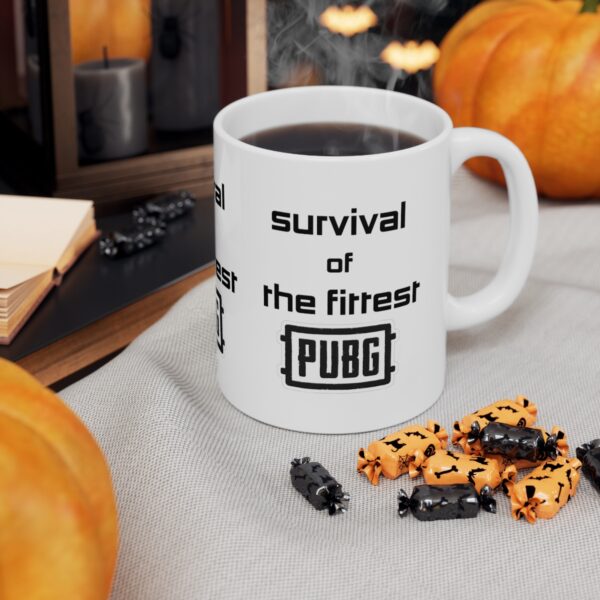 PUBG Mobile Game Mug - Survival of the Fittest – White Ceramic Mug Cup 11 oz Gift - Image 6