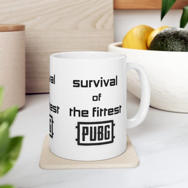 PUBG Mobile Game Mug - Survival of the Fittest – White Ceramic Mug Cup 11 oz Gift - Image 7