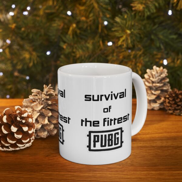 PUBG Mobile Game Mug - Survival of the Fittest – White Ceramic Mug Cup 11 oz Gift - Image 9