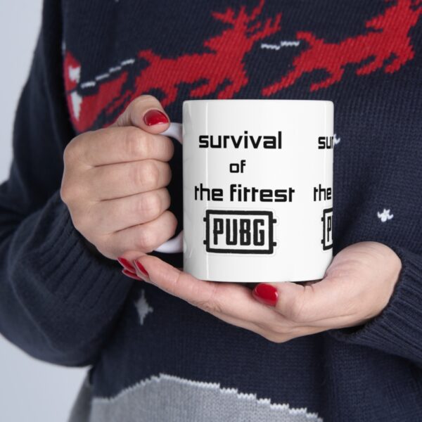 PUBG Mobile Game Mug - Survival of the Fittest – White Ceramic Mug Cup 11 oz Gift - Image 11