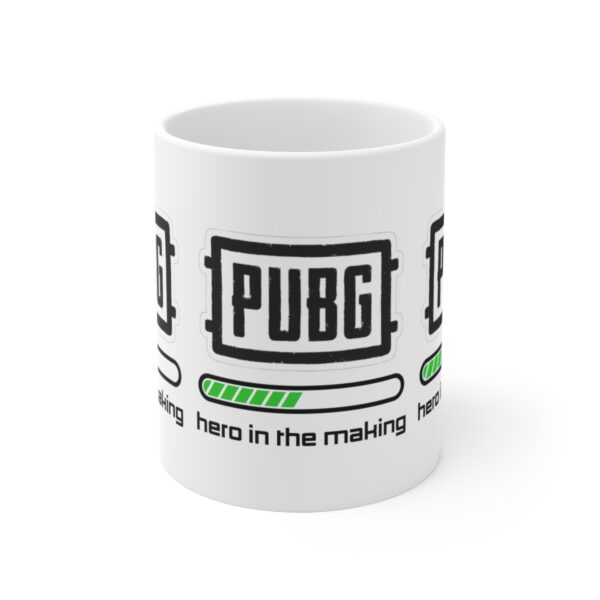 PUBG Mobile Game Mug - Hero in the Making – White Ceramic Mug Cup 11 oz Gift - Image 2