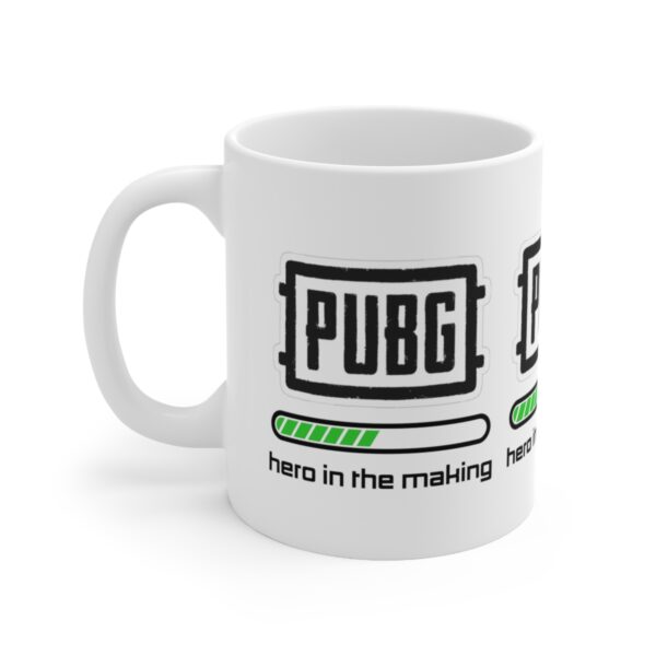 PUBG Mobile Game Mug - Hero in the Making – White Ceramic Mug Cup 11 oz Gift - Image 3