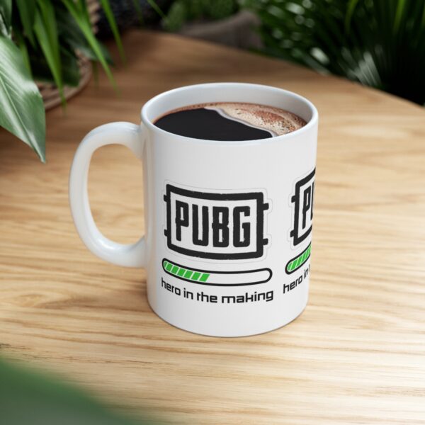 PUBG Mobile Game Mug - Hero in the Making – White Ceramic Mug Cup 11 oz Gift - Image 8