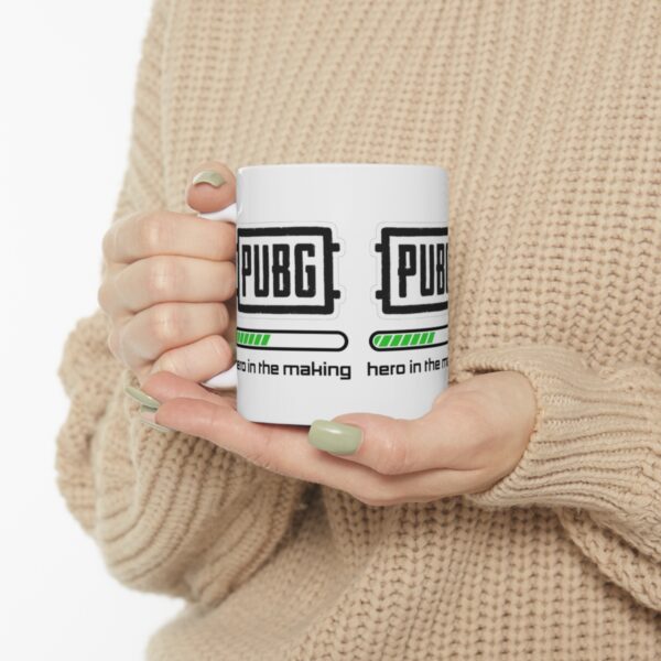 PUBG Mobile Game Mug - Hero in the Making – White Ceramic Mug Cup 11 oz Gift - Image 10