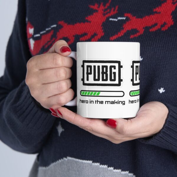 PUBG Mobile Game Mug - Hero in the Making – White Ceramic Mug Cup 11 oz Gift - Image 11