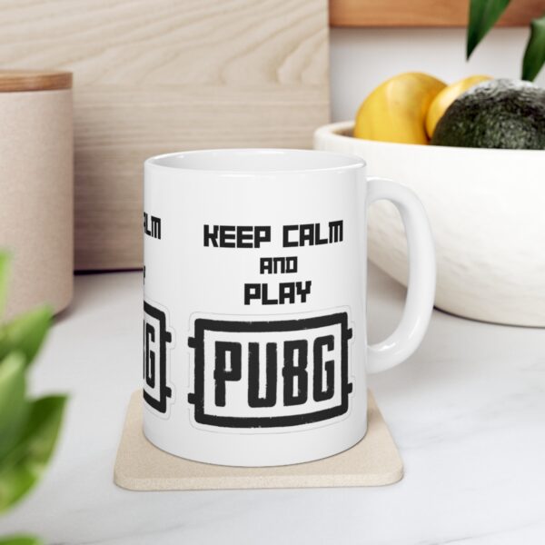 PUBG Mobile Game Mug - Keep Calm and Play PUBG – White Ceramic Mug Cup 11 oz Gift - Image 7