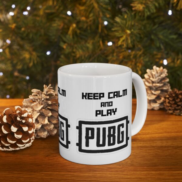 PUBG Mobile Game Mug - Keep Calm and Play PUBG – White Ceramic Mug Cup 11 oz Gift - Image 9