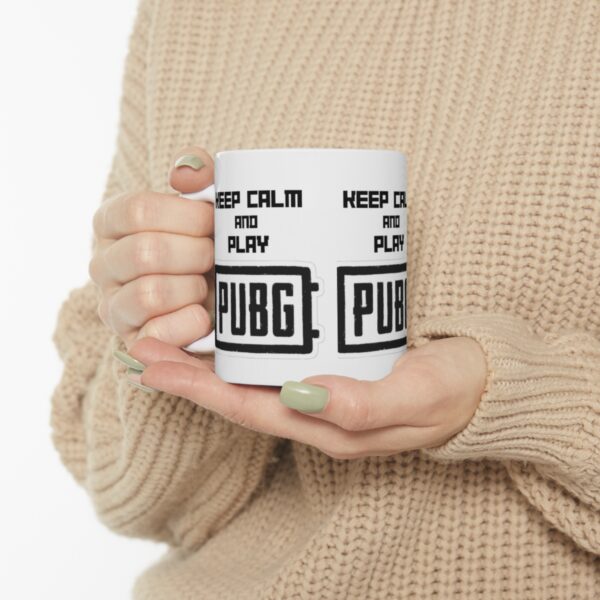 PUBG Mobile Game Mug - Keep Calm and Play PUBG – White Ceramic Mug Cup 11 oz Gift - Image 10