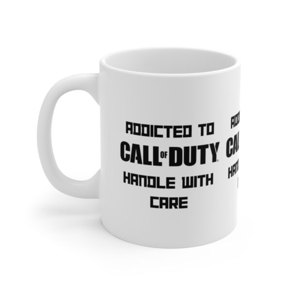 Call of Duty Mobile Game Mug - Addicted to Call of Duty – White Ceramic Mug Cup 11 oz Gift - Image 3