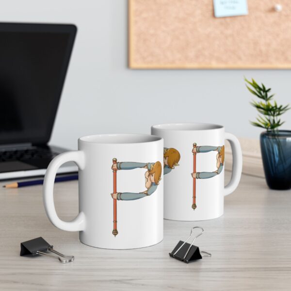 Name Alphabet P Hentai Coffee Mug Cup – White Ceramic Mug Cup 11 oz Gift for Comic Fans - Image 6