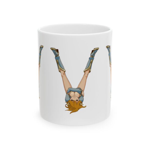 Name Alphabet V Hentai Coffee Mug Cup – White Ceramic Mug Cup 11 oz Gift for Comic Fans - Image 2