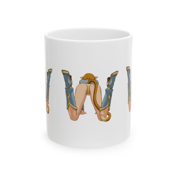 Name Alphabet W Hentai Coffee Mug Cup – White Ceramic Mug Cup 11 oz Gift for Comic Fans - Image 2